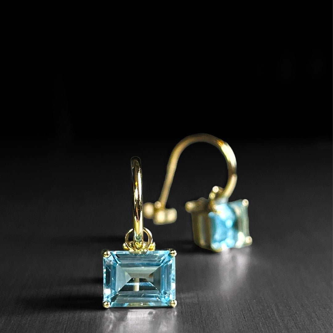 Topaz Gold Hoop Earrings - BKBLondon