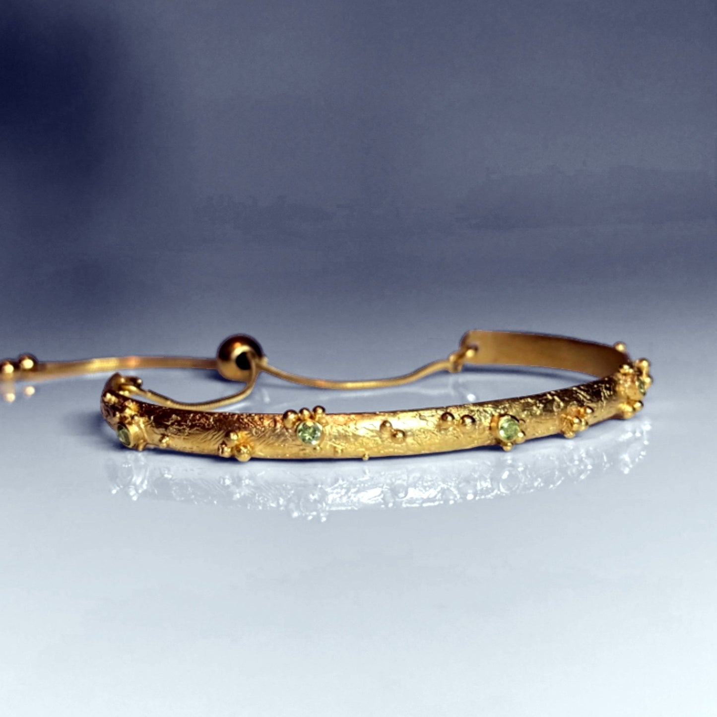 Peridot Bangle In Gold Vermeil