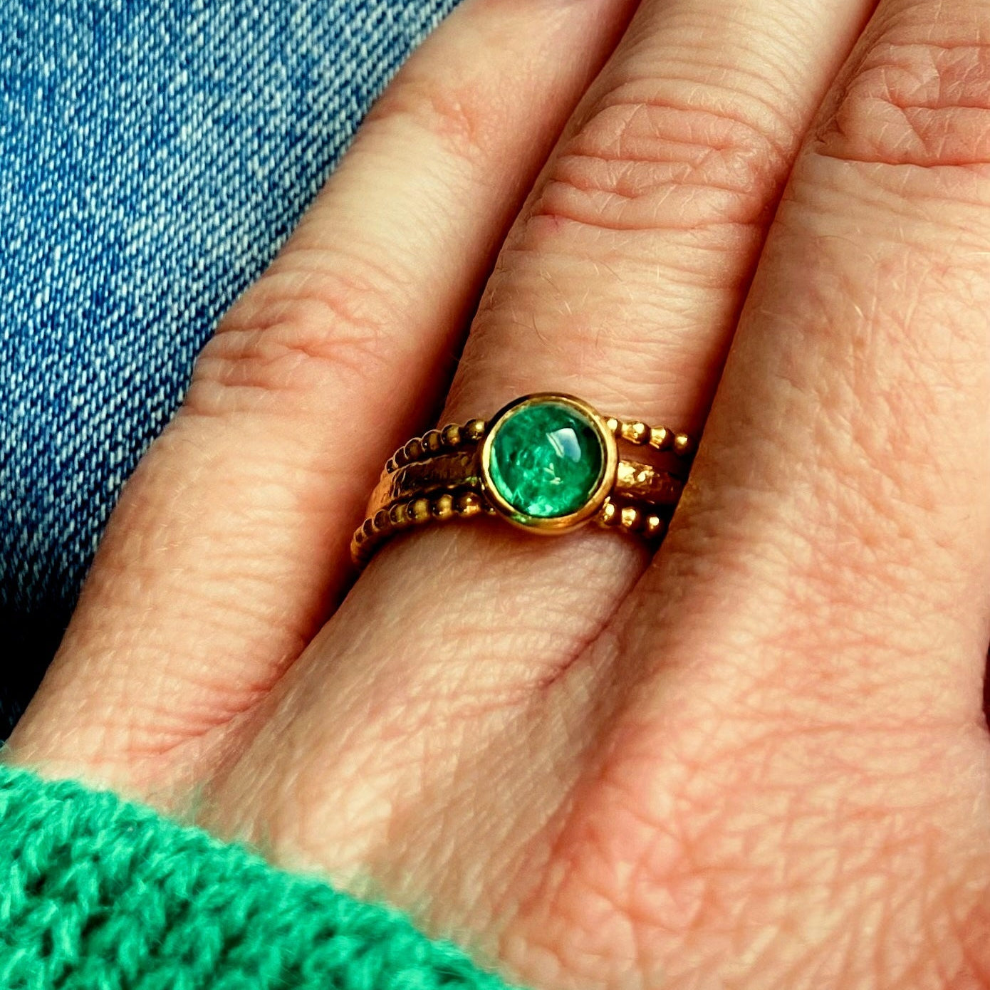 Emerald ring trio - BKBLondon