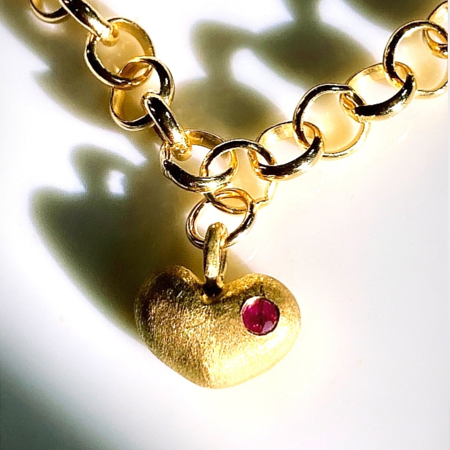 Love Heart Ruby Bracelet - BKBLondon