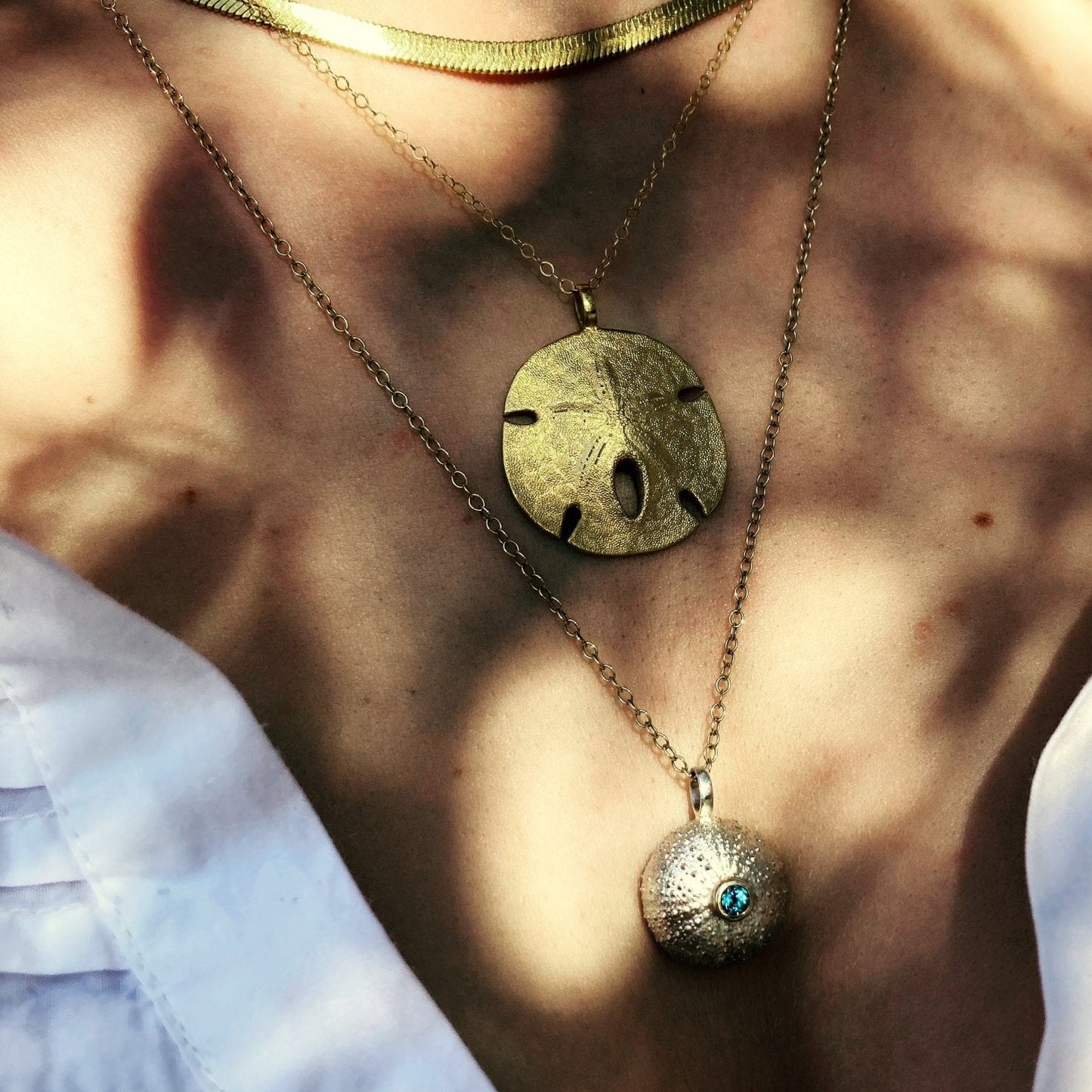 Sand Dollar 18ct Gold Vermeil Necklace - BKBLondon