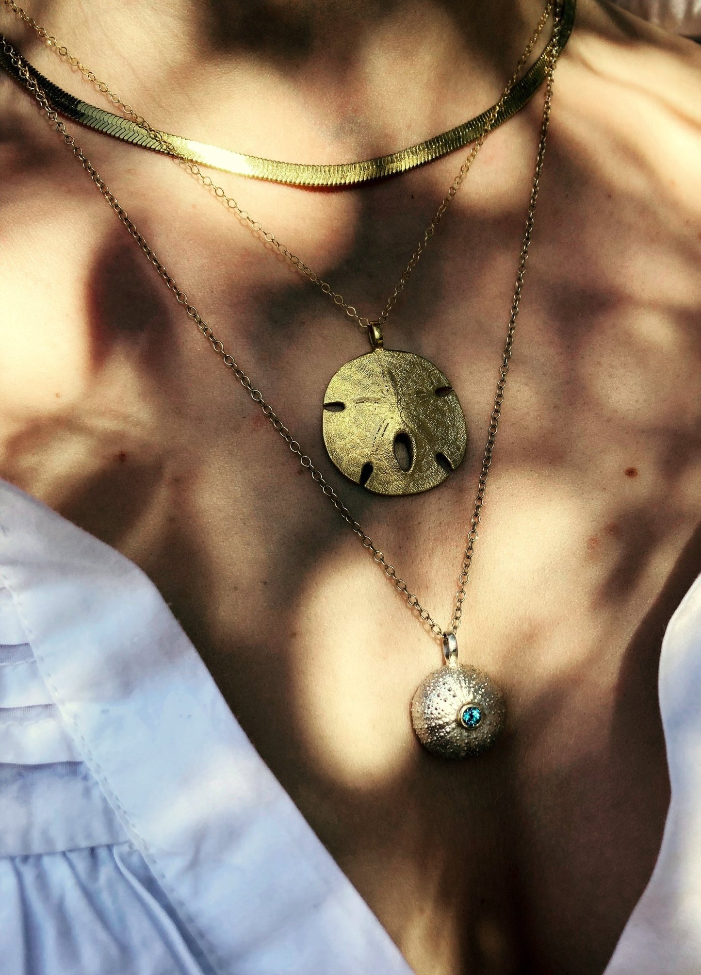 Sand Dollar 18ct Gold Vermeil Necklace - BKBLondon