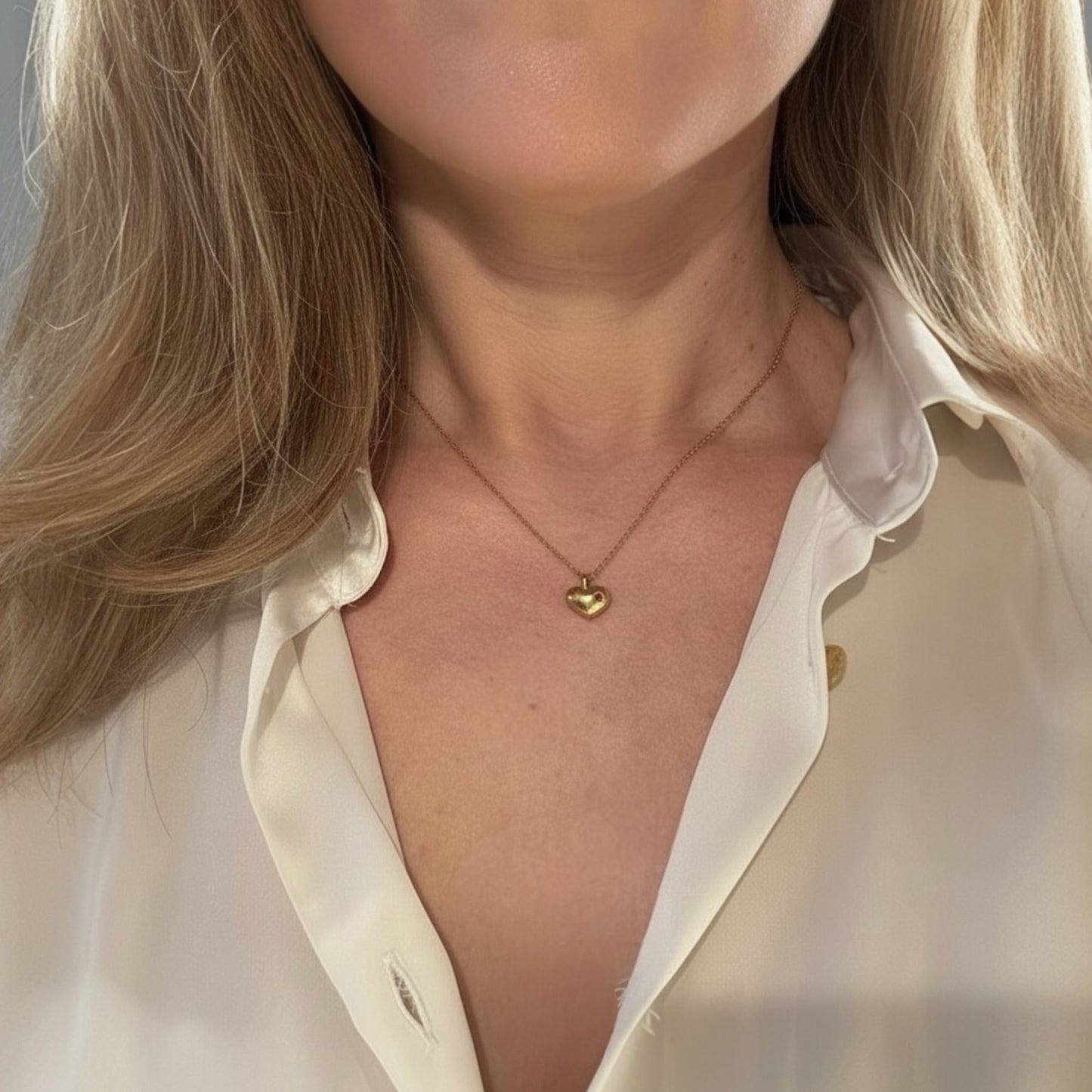 Love Heart Ruby Necklace