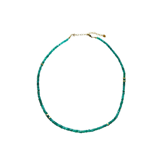 Emeralds beaded necklace