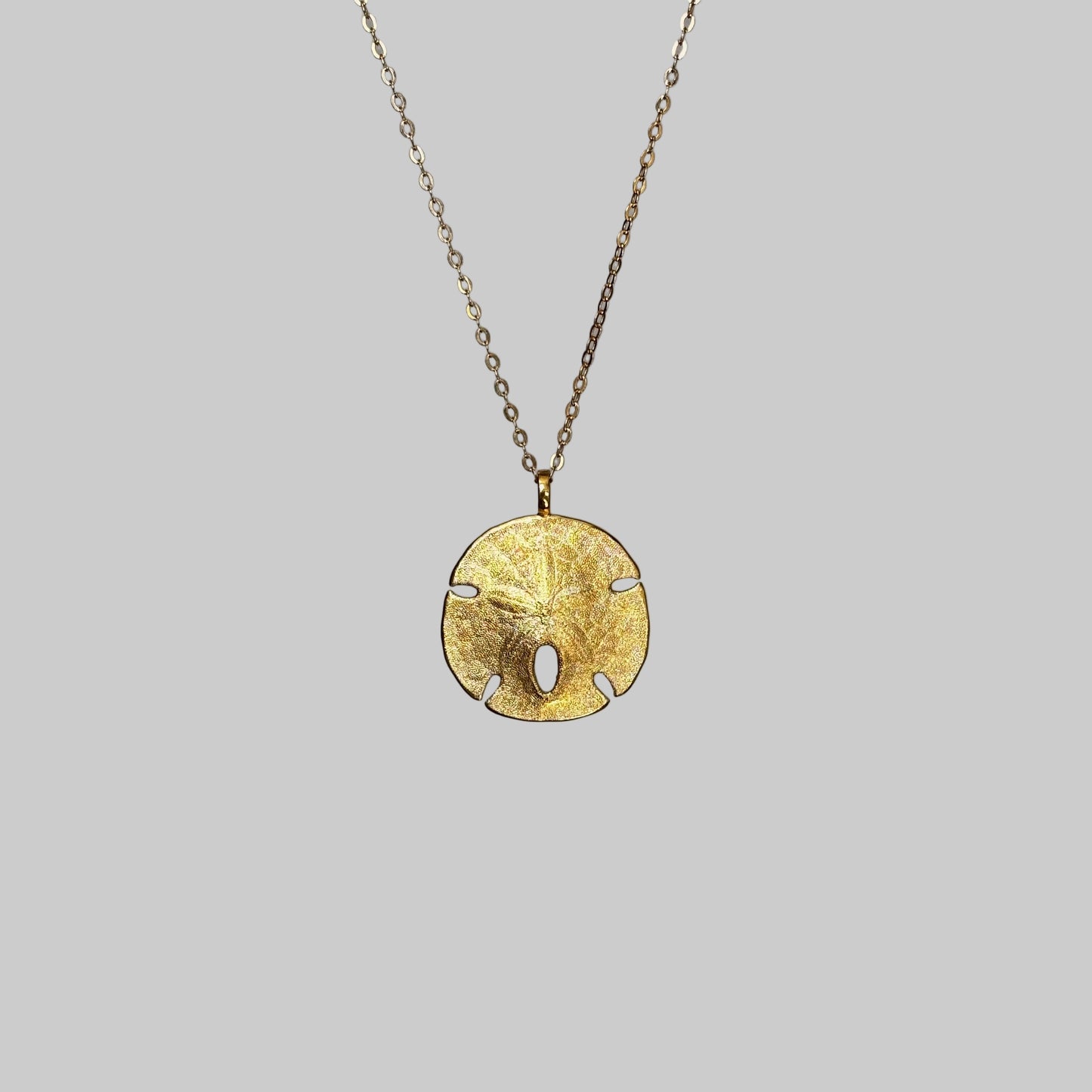 Sand Dollar Shell Necklace with Topaz