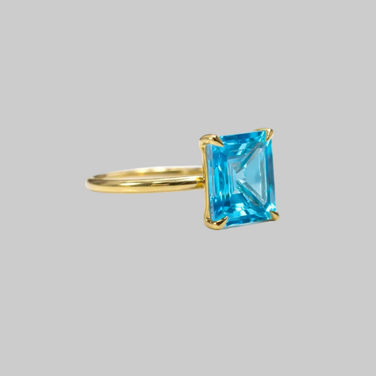 Something Blue Topaz Gold Ring