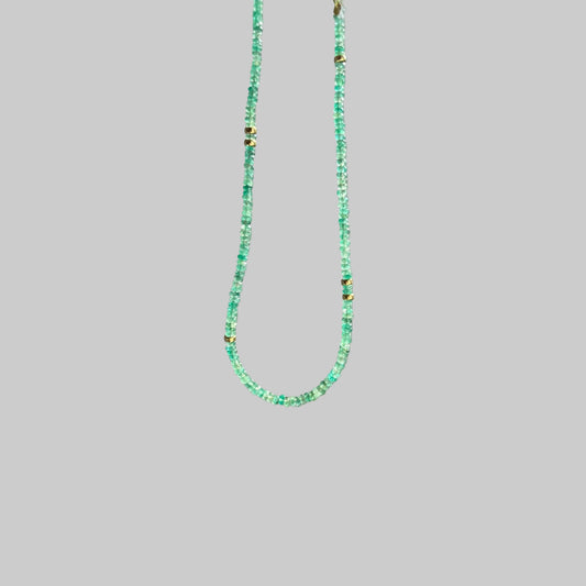 Emerald beaded necklace