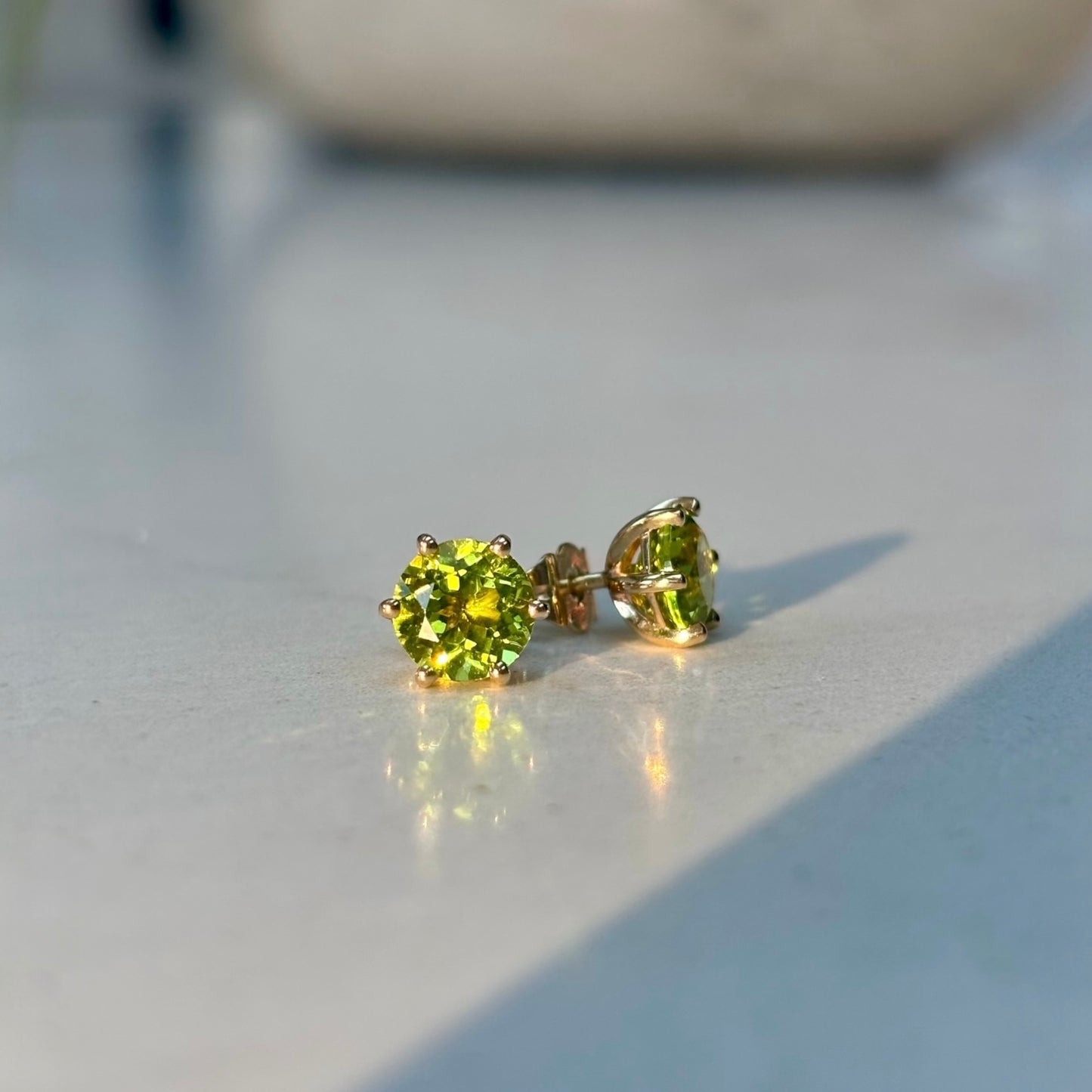 Gold Statement Stud Earrings