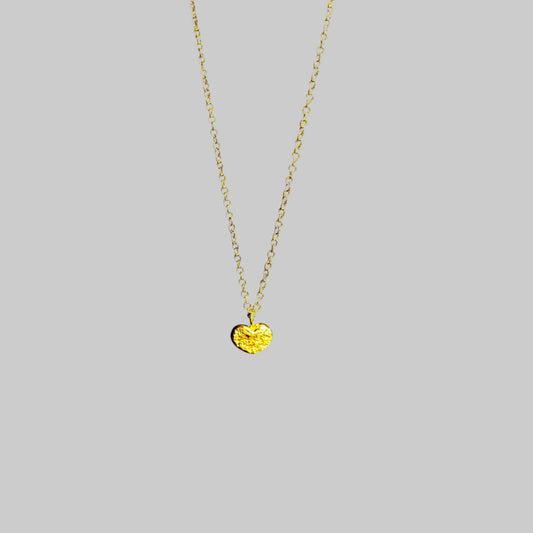Small organic shaped love heart necklace 