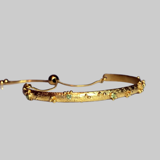 Peridot Bangle In Gold Vermeil