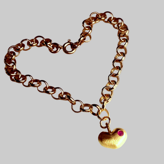 Love Heart Ruby Bracelet