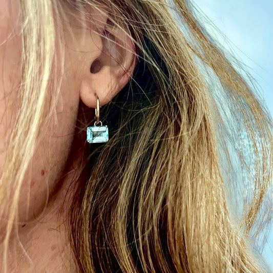 Topaz Gold Hoop Earrings - BKBLondon