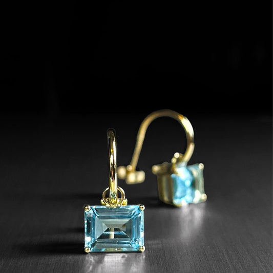 Topaz Gold Hoop Earrings - BKBLondon