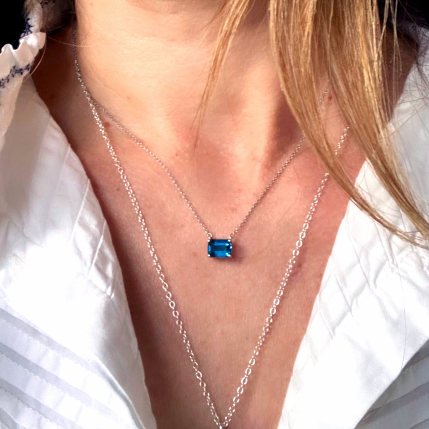 Blue Topaz Necklace, London Blue Topaz, Blue Necklace, December Birthstone  Necklace, Something Blue, Gemstone Jewelry, Rose Gold Necklace - Etsy Israel
