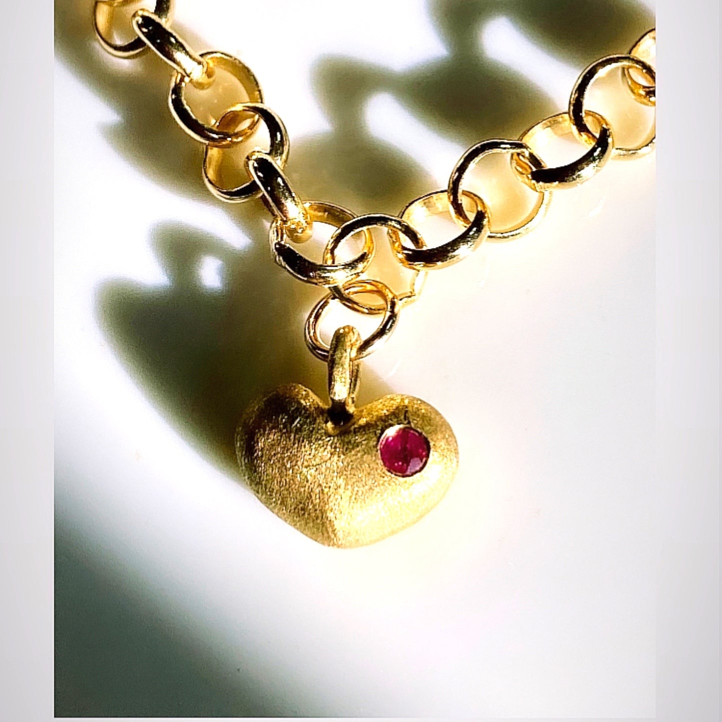 Love Heart Ruby Bracelet