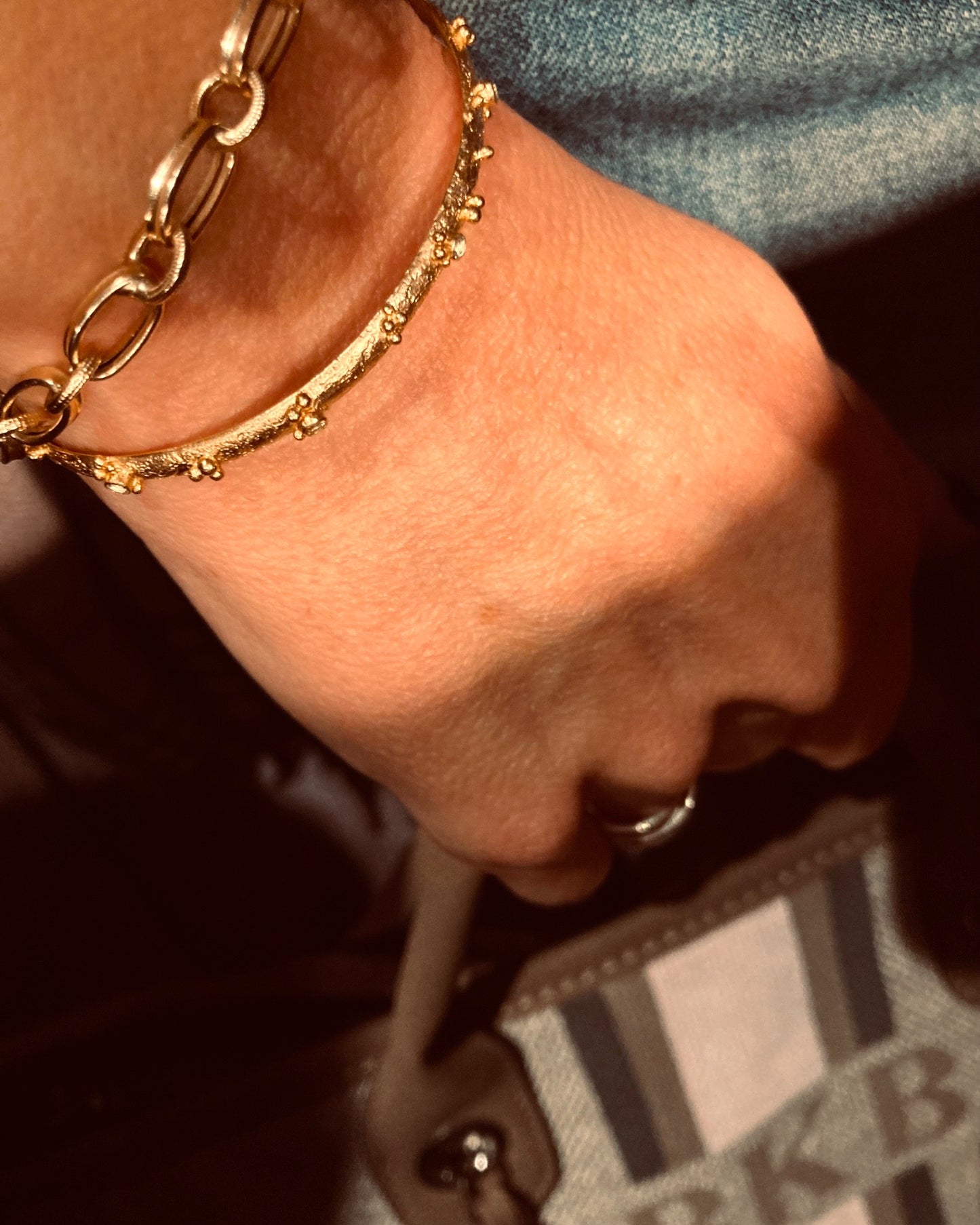 Peridot Bangle In Gold Vermeil