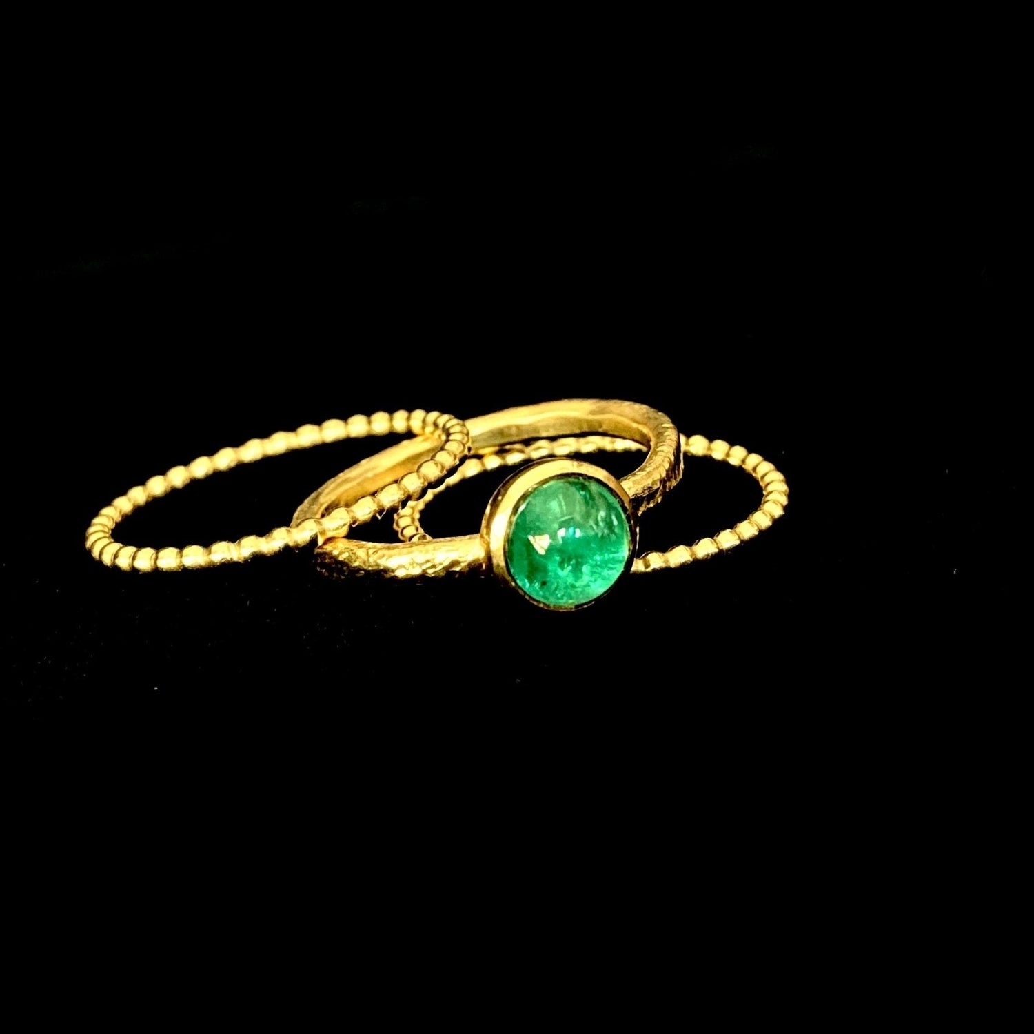 Emerald ring trio - BKBLondon