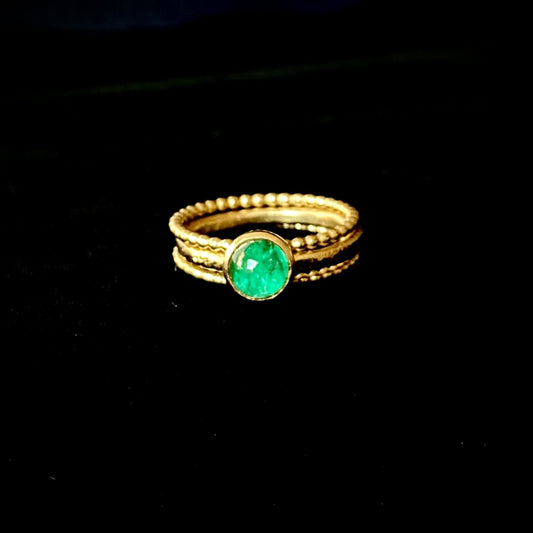 Emerald ring trio - BKBLondon