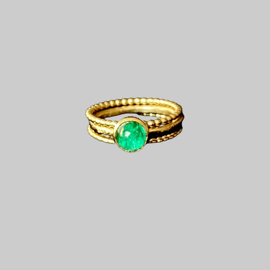 Emerald ring trio - BKBLondon