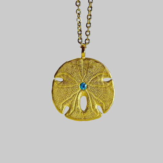 Sand Dollar 18ct Gold Vermeil Necklace - BKBLondon