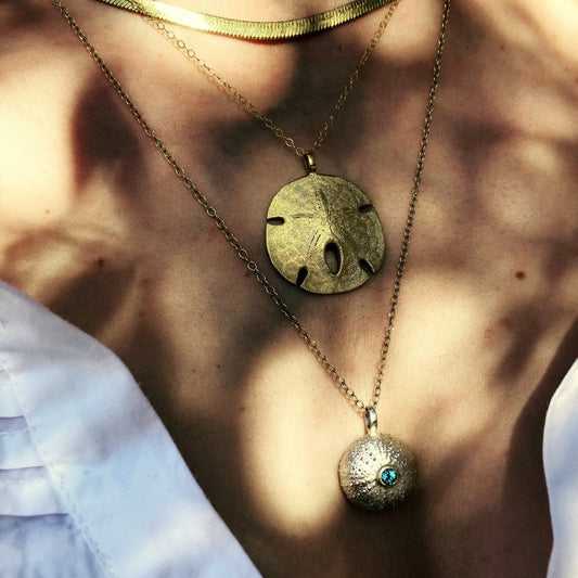 Sand Dollar 18ct Gold Vermeil Necklace - BKBLondon